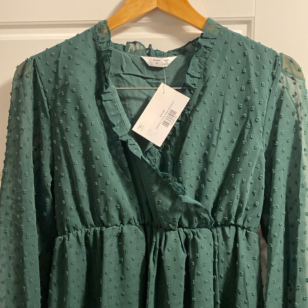 Forest green maternity stress- size medium
